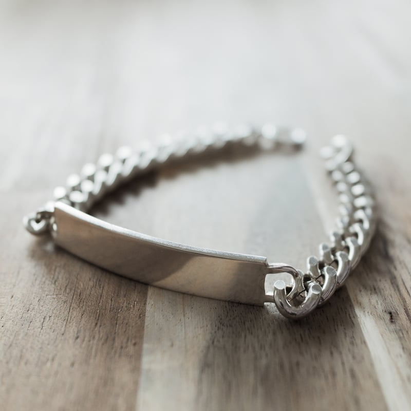 英国製 1984年 ヴィンテージ】IDブレスレット ホールマーク