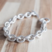 【デンマーク製 Aarre & Krogh 1960年代 ヴィンテージ】シルバーアンカーチェーンブレスレット m298