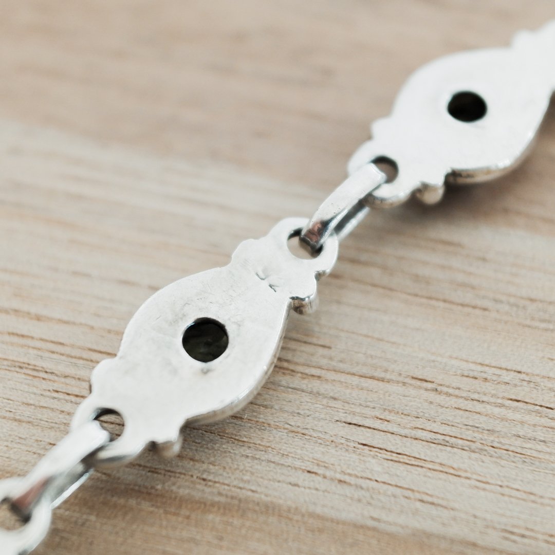 1990年代 ヴィンテージ】シルバー ＆ ペリドット ブレスレット s27