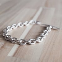 【デンマーク製 H. Guttermann & Søn 1960年代頃】シルバーアンカーチェーンブレスレット m331