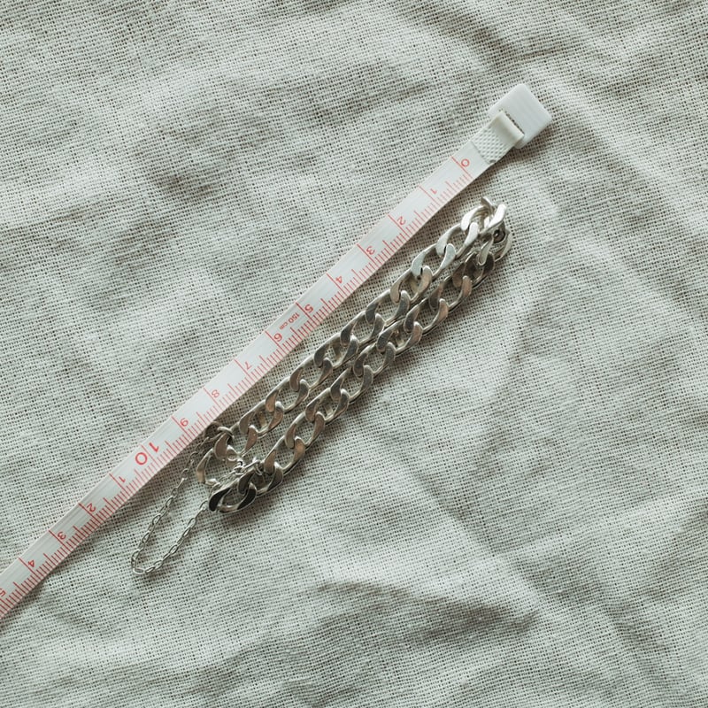 英国 1978年 ヴィンテージ 】シルバーチェーンブレスレット ホール