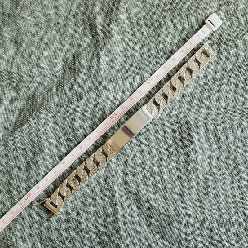 英国製 1979年 ヴィンテージ】IDブレスレット ホールマーク：ロンドン