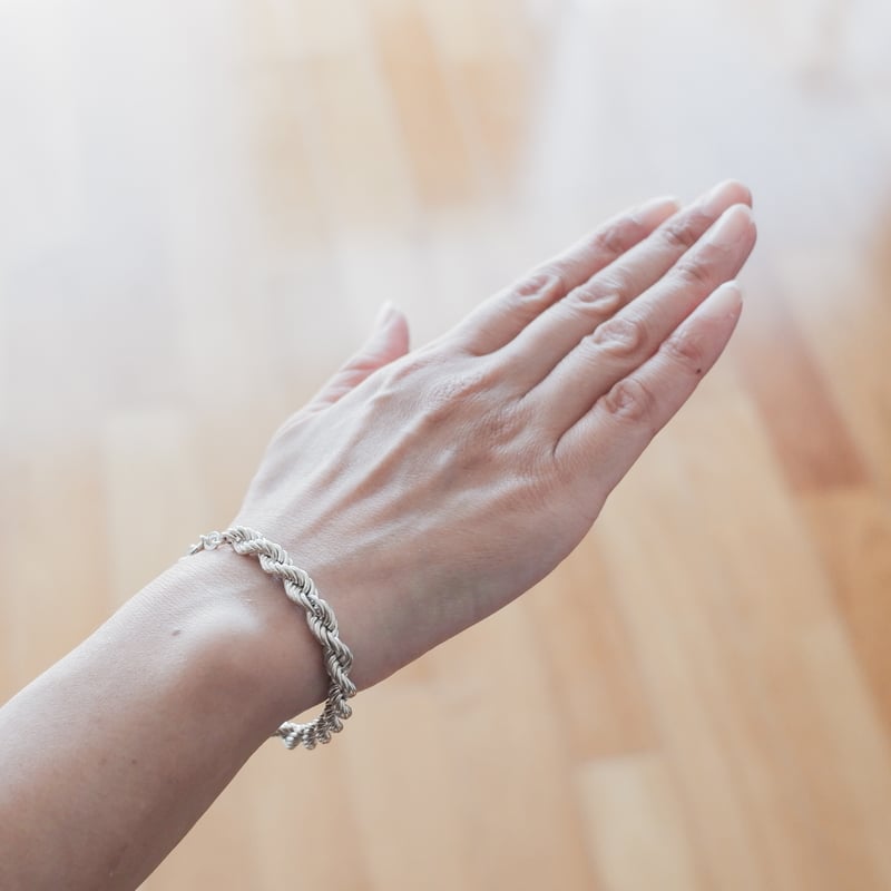 英国 1980年 ヴィンテージ 】ロープチェーンブレスレット ホールマーク