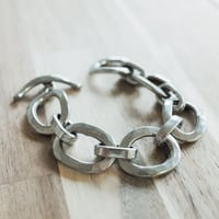 【デンマーク製 Bent Larsen 1970年代 m ヴィンテージ】ピューター ブレスレット m108