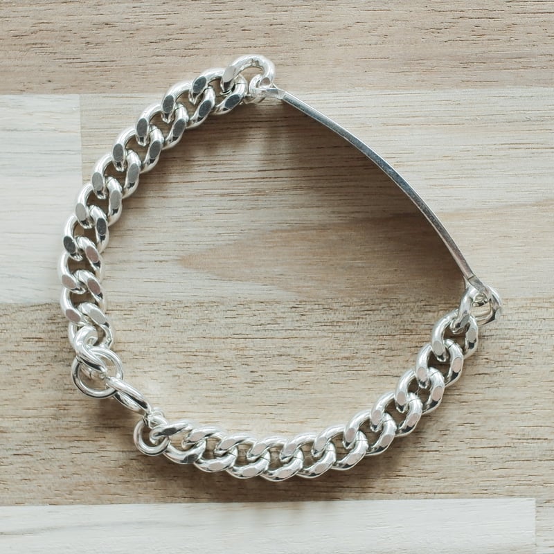 英国製 ヴィンテージ IDブレスレット 重量級 ホールマーク シルバー 英国製 1984年 ヴィンテージ】IDブレスレット ホールマーク：ロンドン