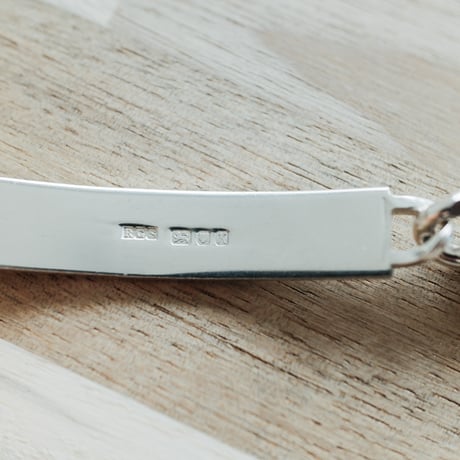 【英国製 1984年】IDブレスレット ホールマーク：ロンドン イギリス m84