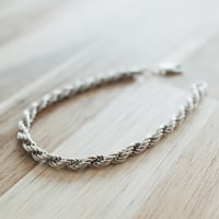【デンマーク製 Hermann Siersbøl 1990年代 ヴィンテージ 】ロープチェーンブレスレット m180