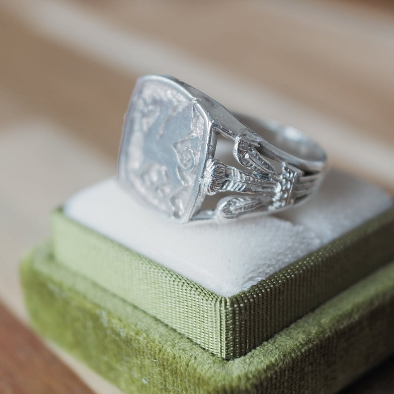 英国製 1978年 ヴィンテージ】シルバー シグネットリング ホールマーク