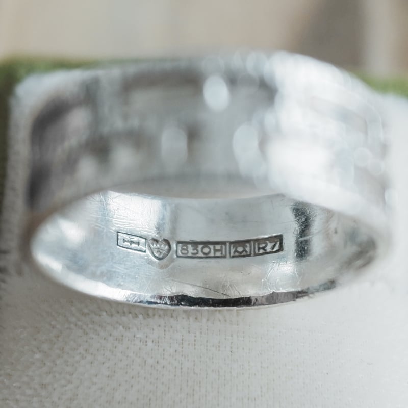 フィンランド製 Turun Hopea 1970年 ヴィンテージ】シルバーリング 19