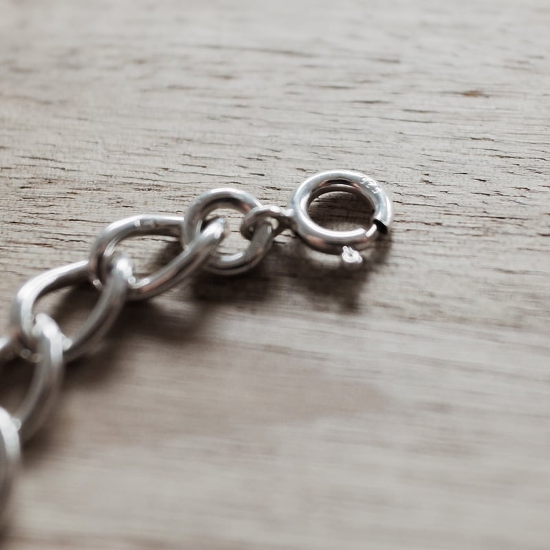 英国製 1965年 ヴィンテージ 】シルバーチェーンブレスレット ホール