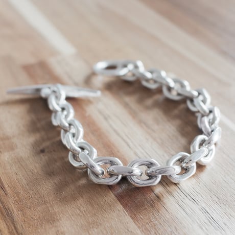 英国製IDブレスレット｜old silver オールドシルバー