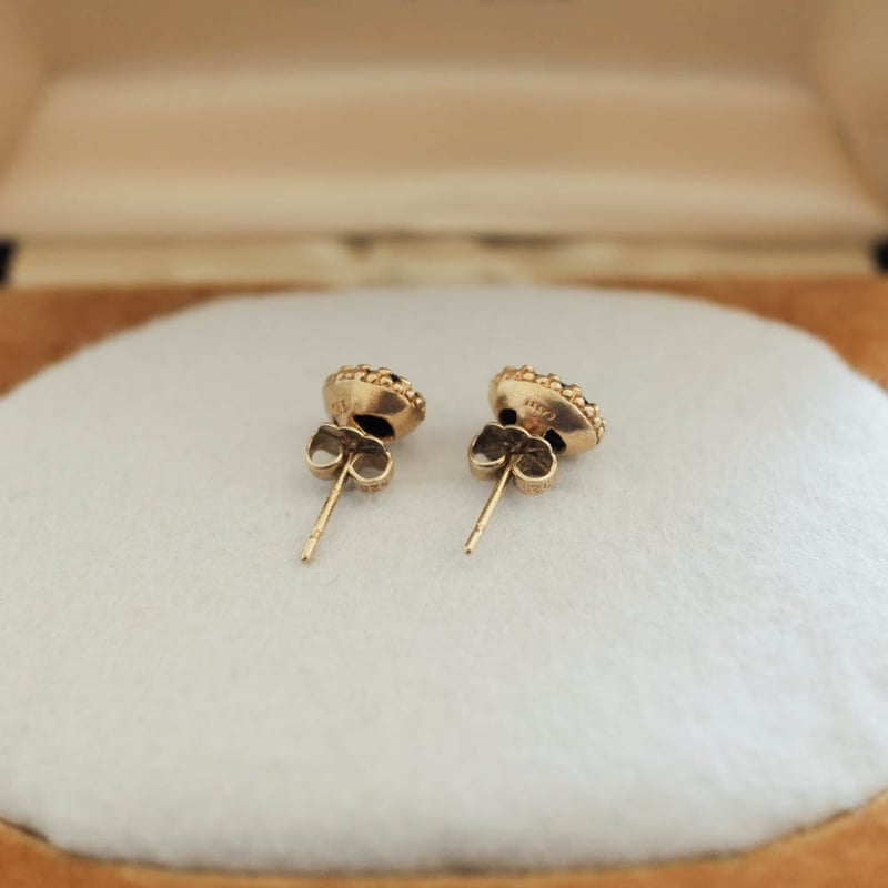 デンマーク製 CARRE JEWELLERY】シルバー & ブラックアゲート ピアス 