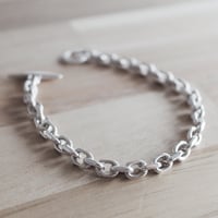 【デンマーク製 Aarre & Krogh 1960年代頃 ヴィンテージ】シルバーアンカーチェーンブレスレット m354