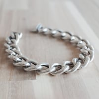 【オランダ製 1980年代頃 ヴィンテージ】シルバー835 チェーンブレスレット m343