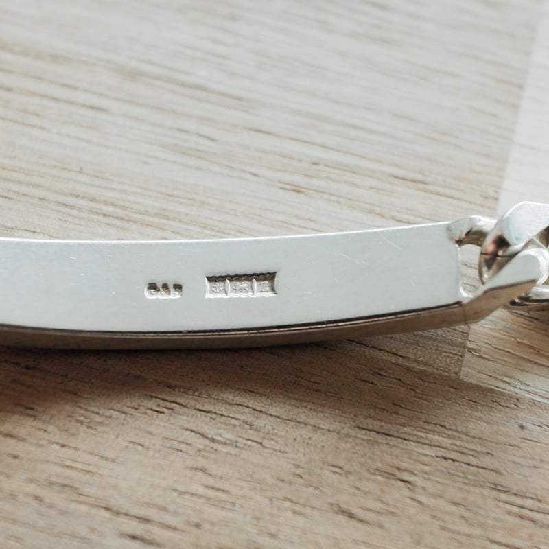 英国製 1974年 ヴィンテージ】IDブレスレット ホールマーク