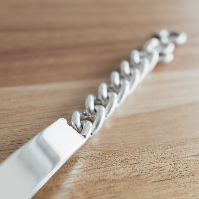 英国製 1978年 ヴィンテージ】IDブレスレット ホールマーク：ロンドン