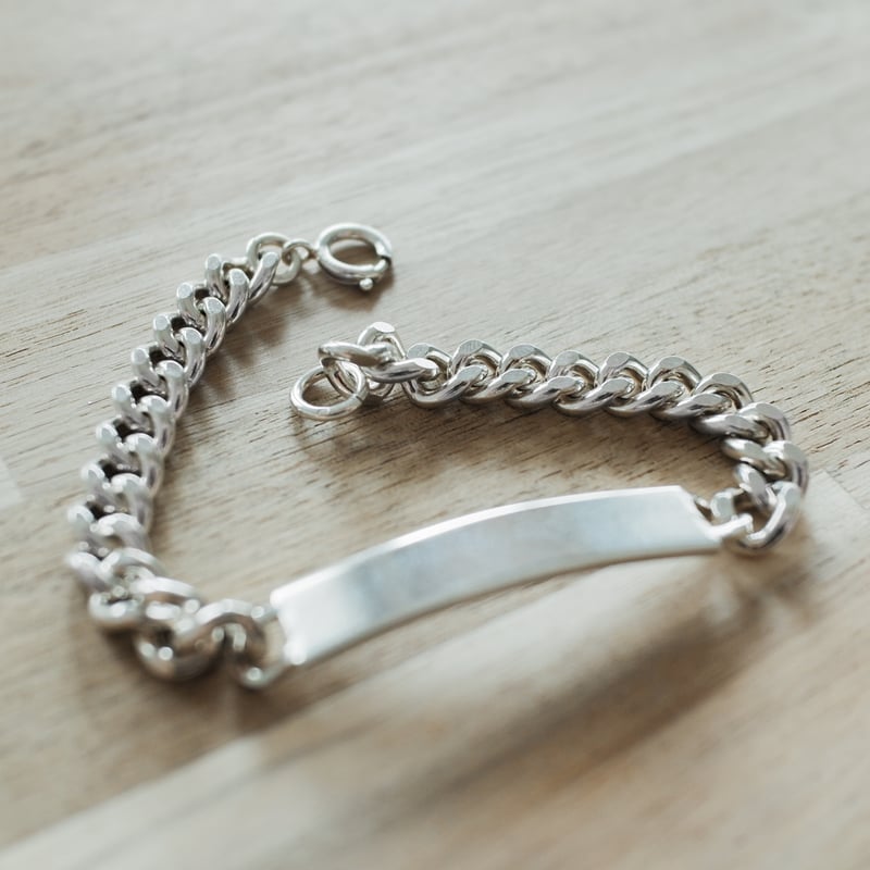 英国製 1984年 ヴィンテージ】IDブレスレット ホールマーク：ロンドン