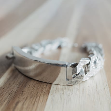 m*n様 ヴィンテージ 英国製 IDブレスレット シルバー925