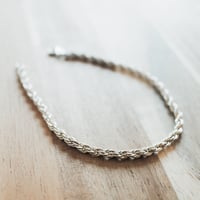 【デンマーク製 Hermann Siersbøl 1990年代 ヴィンテージ 】シルバーロープチェーンブレスレット m182
