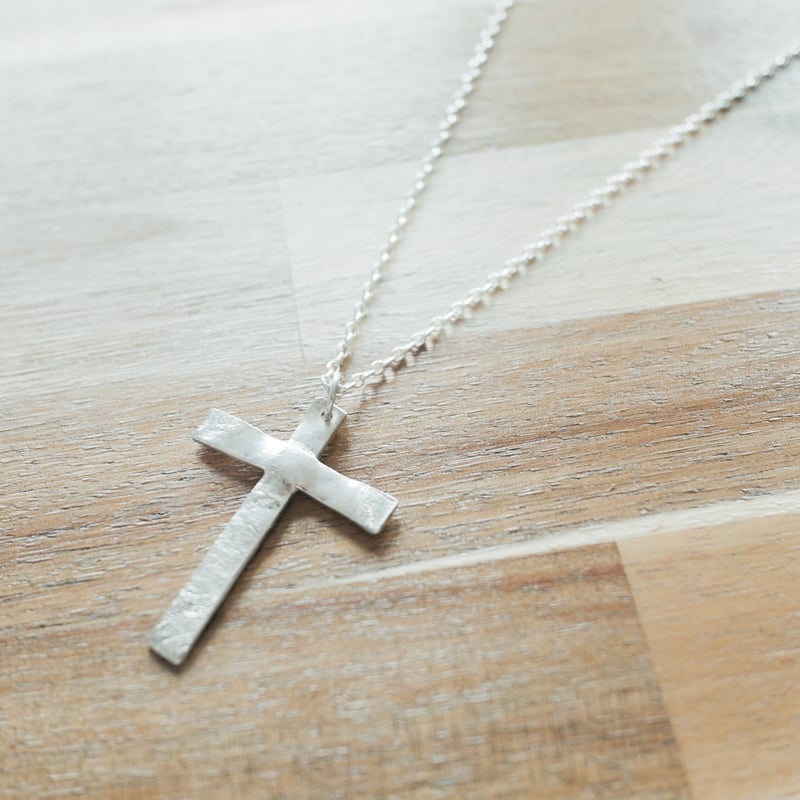 英国製 2008年 ヴィンテージ】シルバー 十字架 ネックレス ホール