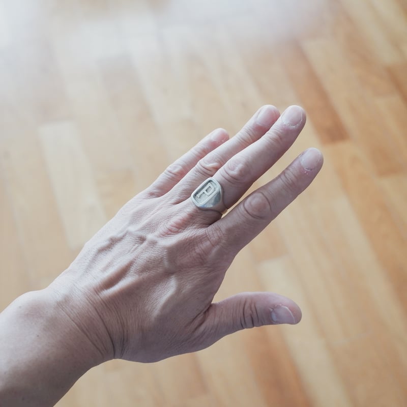 英国 1975年 ヴィンテージ】シルバー シグネットリング ホールマーク