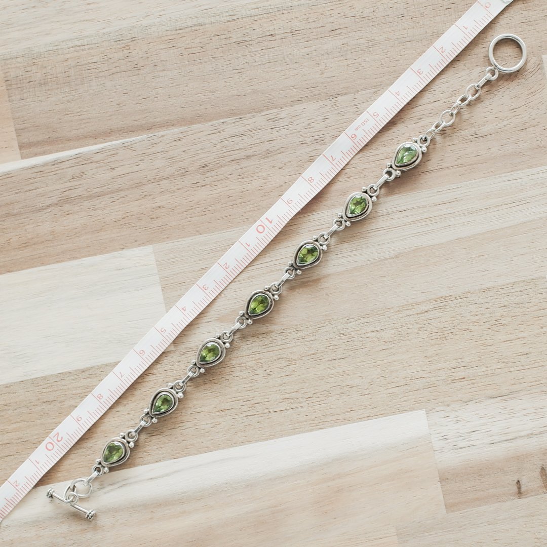 1990年代 ヴィンテージ】シルバー ＆ ペリドット ブレスレット s27