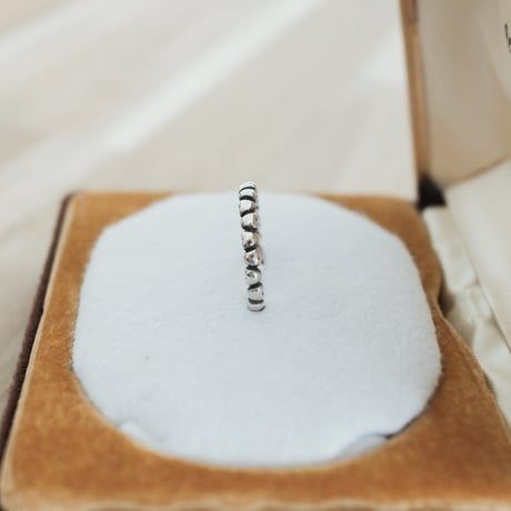 【デンマーク製 1990年代 ヴィンテージ】シルバーリング 14号 ハート型 m89