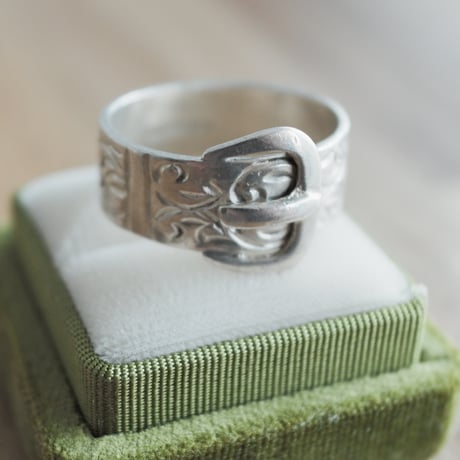 1979年 英国 ヴィンテージ Birmingham ホールマーク 彫金 レクタングル