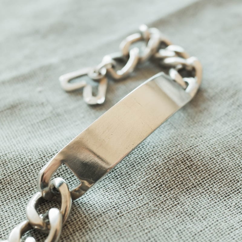 英国製 1973年 ヴィンテージ】IDブレスレット ホールマーク