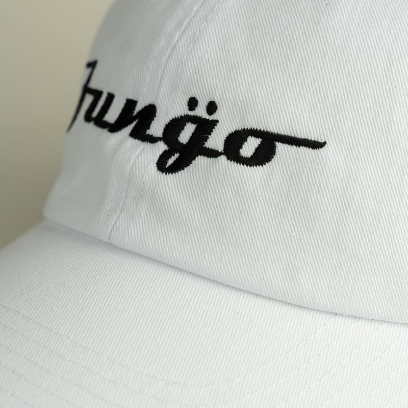 Dimmoire ロゴ刺繍ダメージCAP 【White】 DimMoire ディムモアール ダメージ刺繍 ロゴ キャップ REFLEM