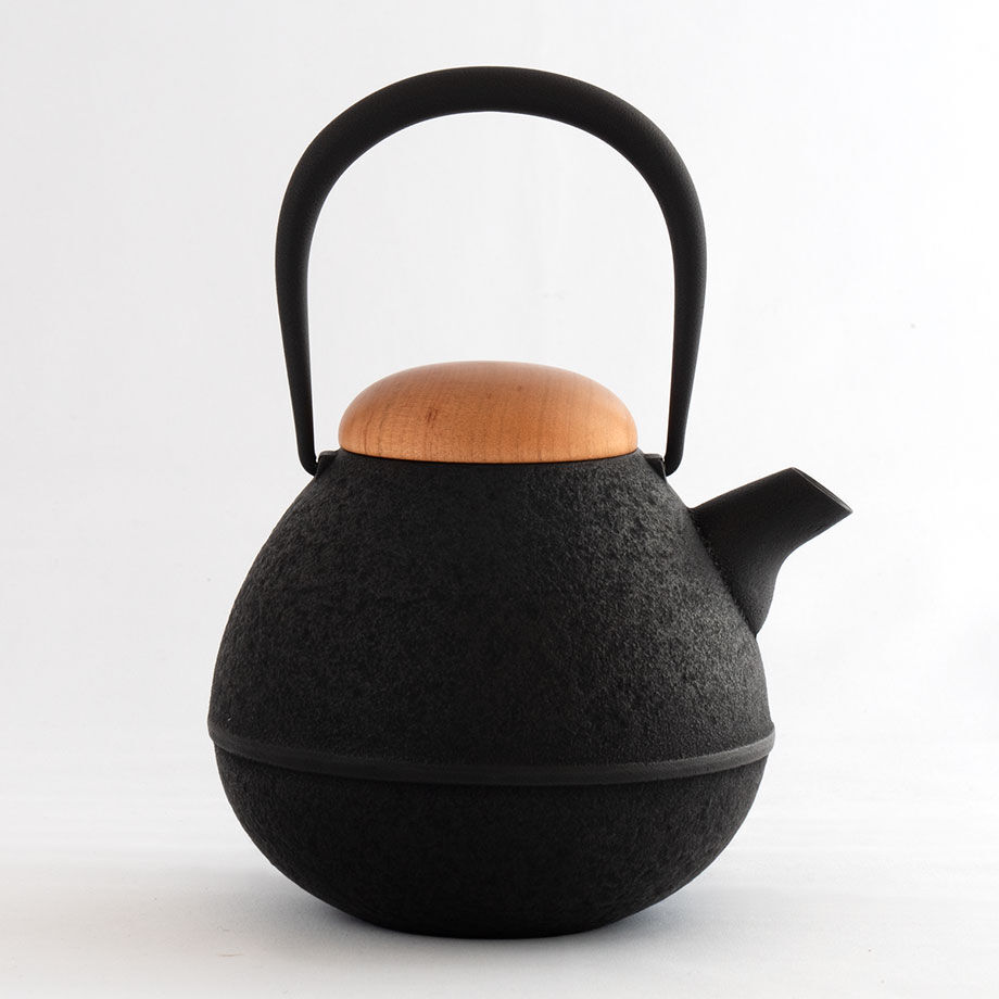 岩清水久生さん(空間鋳造)の南部鉄急須 Egg(中)ピュアブラック ...