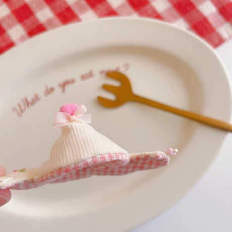 ふわふわポンチョ さくらんぼ刺繍