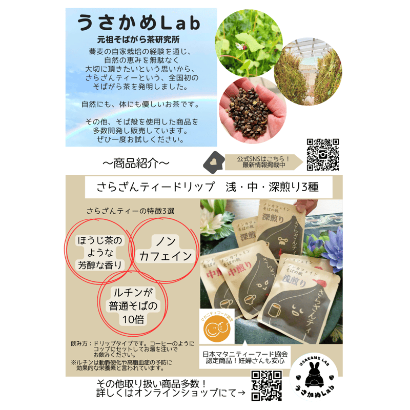 ぽてさらさん　専用 さらざんティー 煮出し 1袋10パック入り | うさかめLab