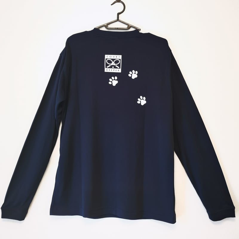 長袖シャツ ユニセックス ショルダーパッド フード付き 2色 ユニセックス・男女兼用】長袖ドライTシャツ【ネイビー