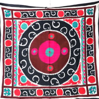 【小さなシミあり】サマルカンドスザニD　【134×123cm】