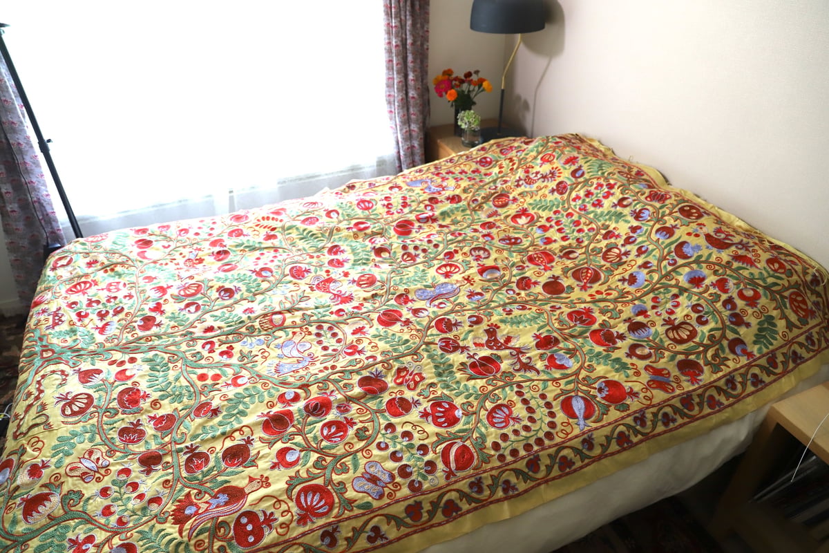 ベッドカバーサイズ シルクスザニ 【218×150cm】 | MAYRAM