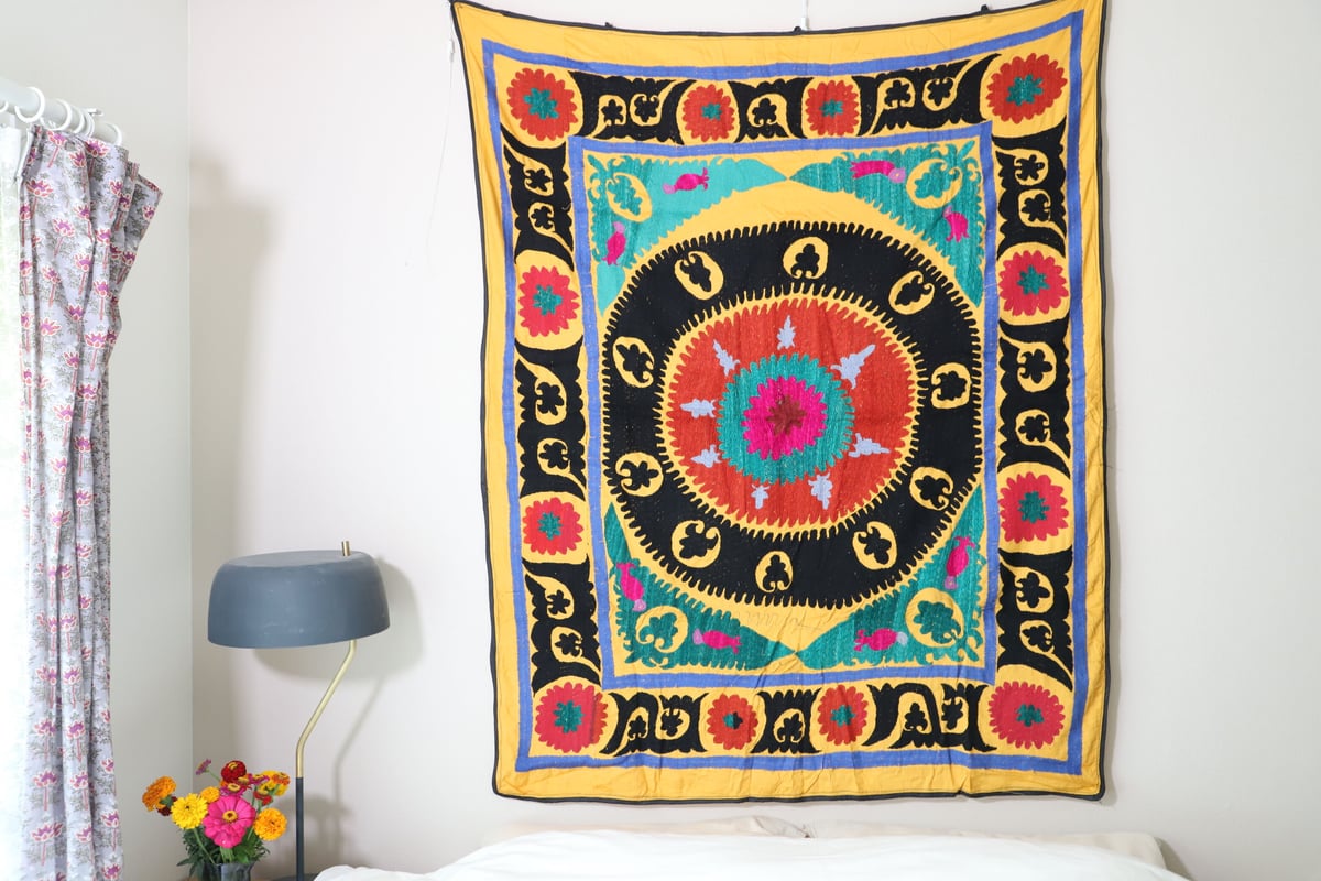 ウズベキスタン　スザーニ　サマルカンド サマルカンドスザニC 【132×142cm】 | MAYRAM