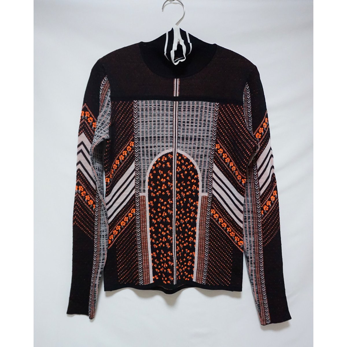 Mame Kurogouchi / Osmanthus Motif Jacquard Knit...