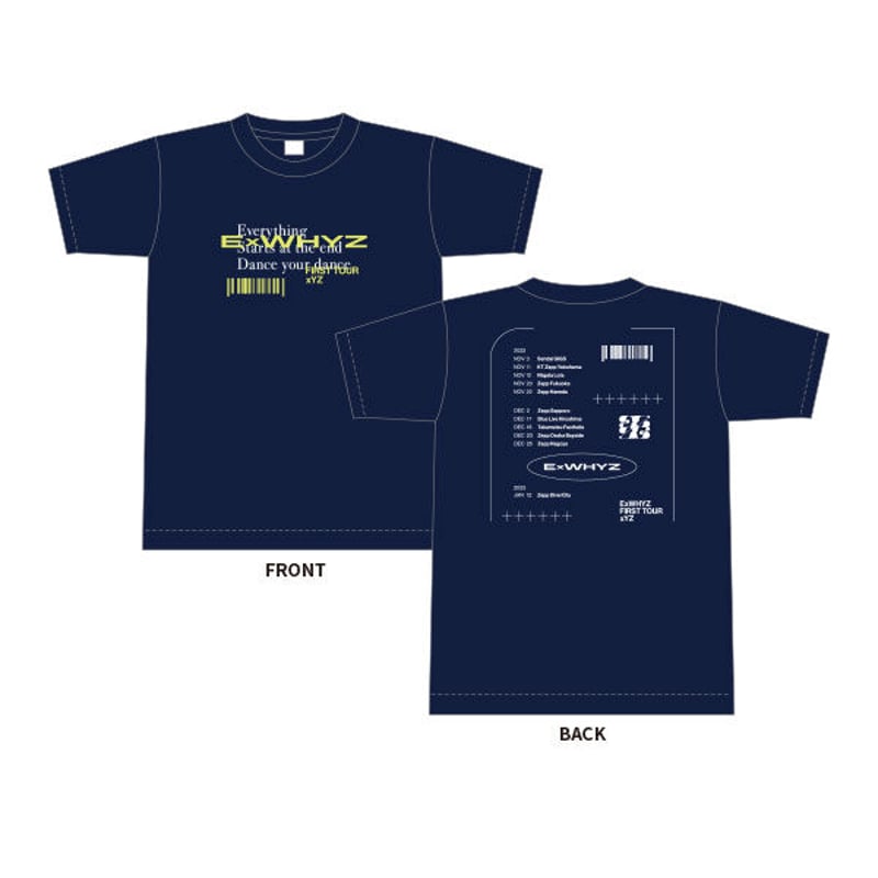 First Tour xYZ Tee【6月下旬発送予定】 | ExWHYZ official