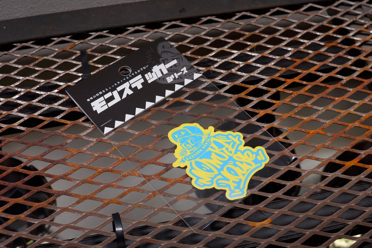 超耐久ステッカー モンステッカー【バナナイエロー×LAブルー