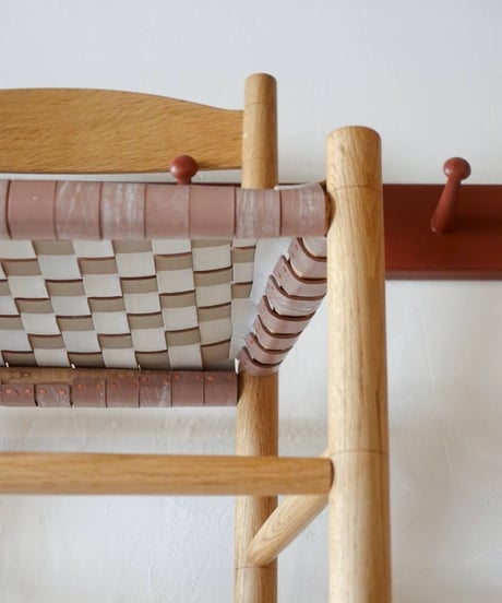 Tiny Rocker - Leather Weaving　革編みのロッキンチェア