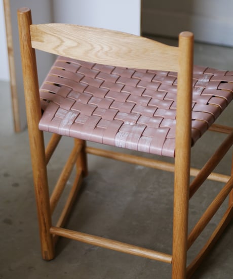 Tiny Rocker - Leather Weaving　革編みのロッキンチェア