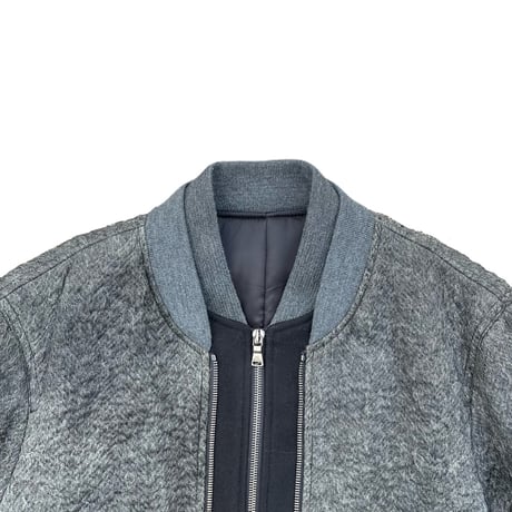 AW2013 NEIL BARRETT layered bomber jacket