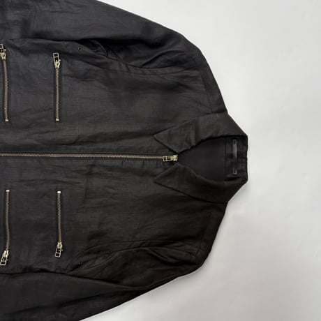 SS2013 Paul Smith - Mesh switching linen blouson