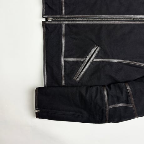 00s Paul Smith COLLECTION leather piping jacket
