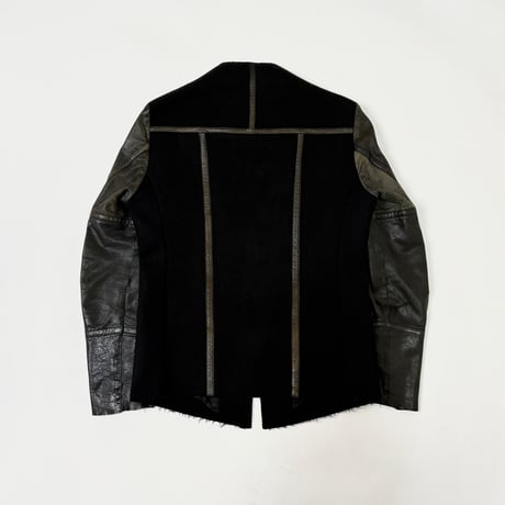 AW2011 Paul Smith leather sleeve wool jacket