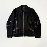 00s Paul Smith COLLECTION leather piping jacket