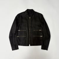 SS2013 Paul Smith - Mesh switching linen blouson