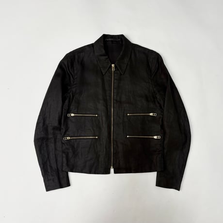 SS2013 Paul Smith - Mesh switching linen blouson