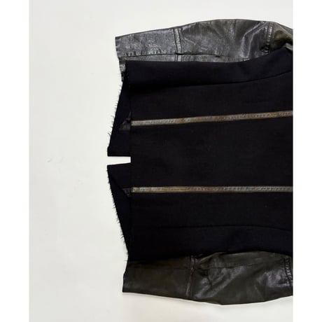 AW2011 Paul Smith leather sleeve wool jacket